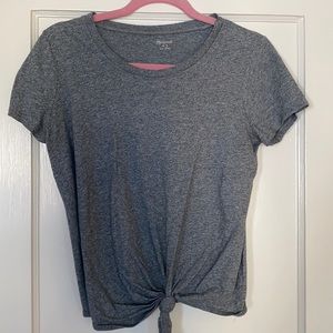 Madewell tie front t shirt